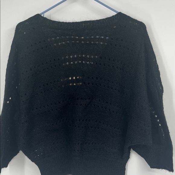 Black Knit Button Up Cardigan Sweater - Picture 7 of 8